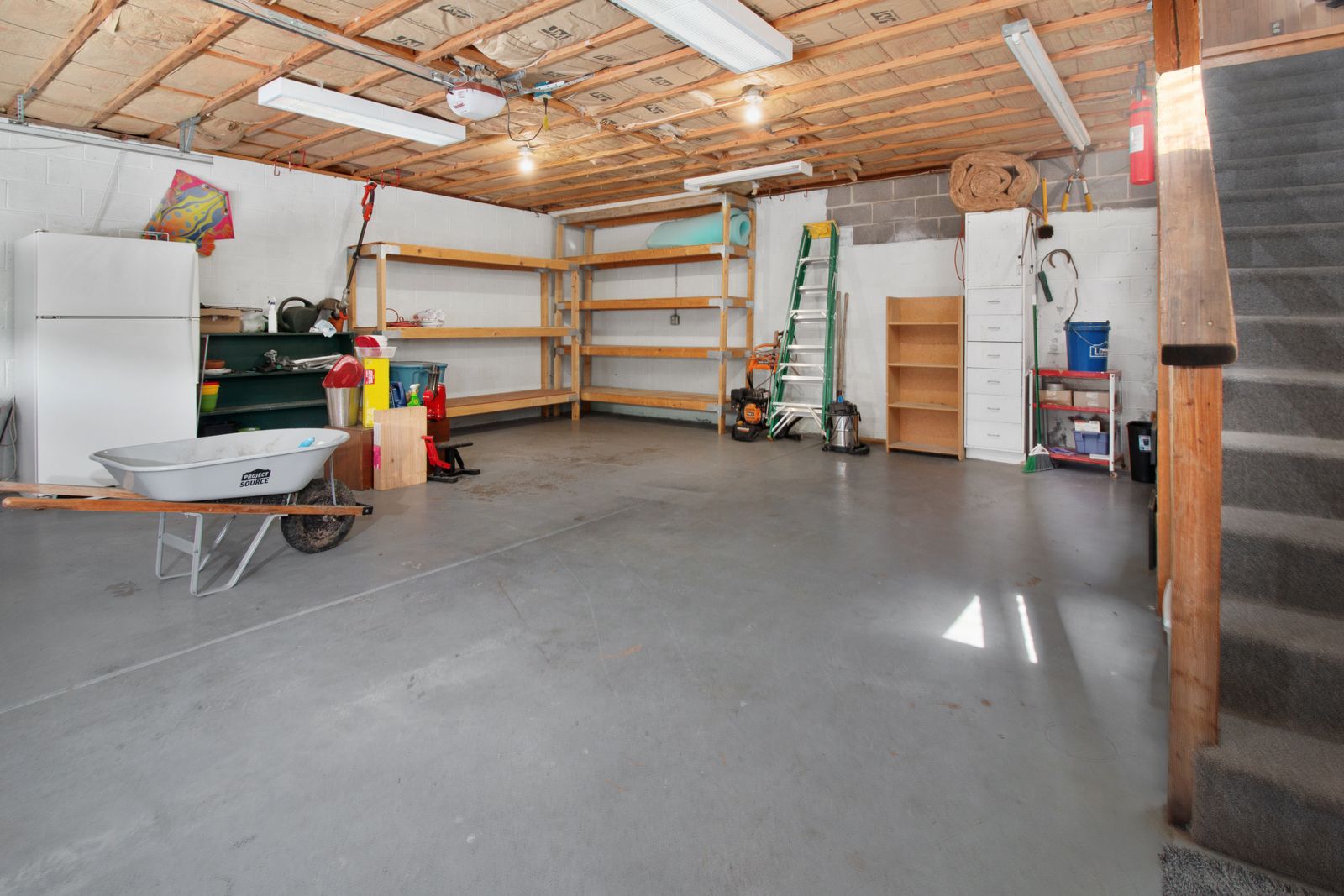 Clean modern garage with a smooth finished floor