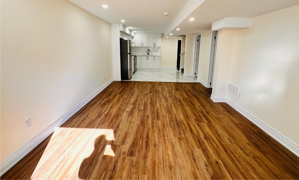 Finished Basement — Living Area by Eagle Eye Home Renovations