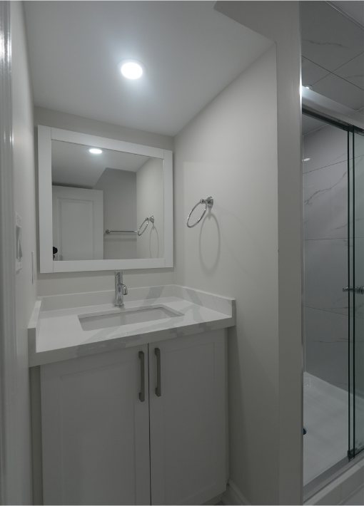 Basement Bathroom by Eagle Eye Home Renovations