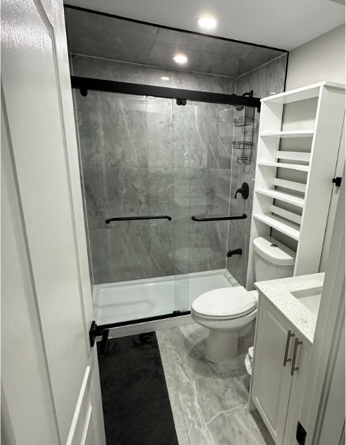 Basement Shower Suite by Eagle Eye Home Renovations